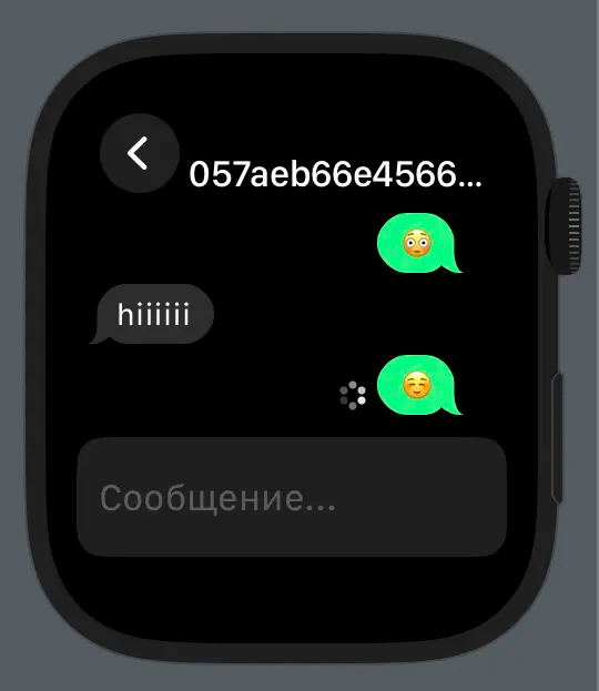 Session Watchos screenshot with conversation view